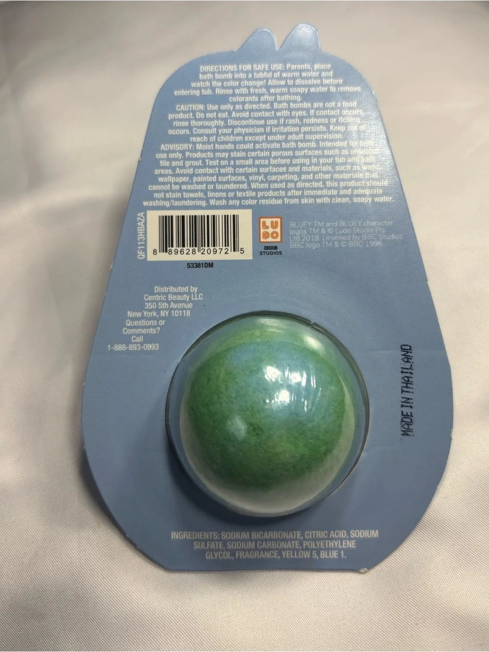 New Bluey Mango Scented Bath Bomb - Blue & Green
